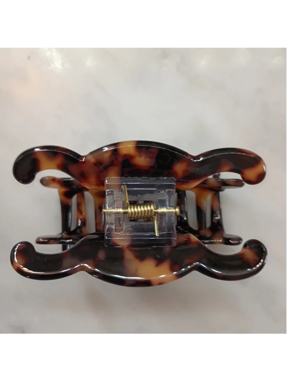 Women's Celine Tortoiseshell Hair Claw Clip, Approx 2in, Brown and Black